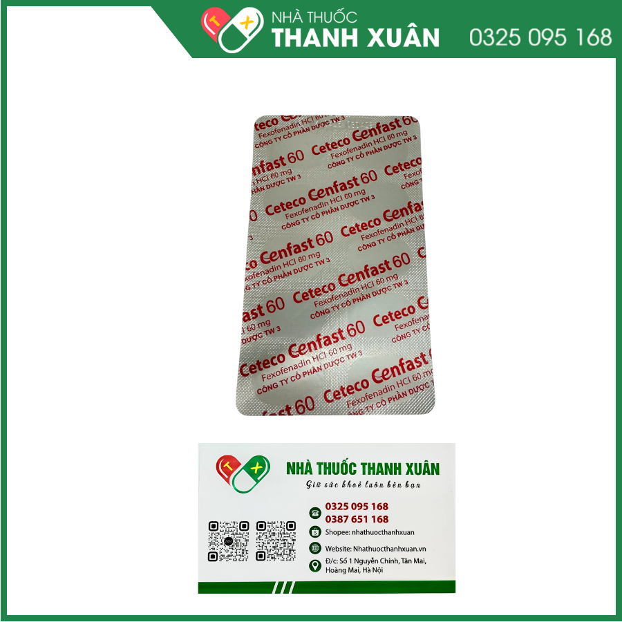 Thuốc CetecoCenfast 60 điều trị viêm mũi dị ứng, mày đay